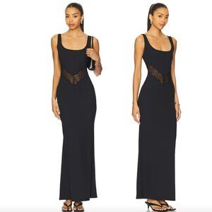 NEW DELFI Aurelia Maxi Dress in Black Sleeveless Small S